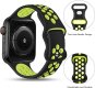 (image for) Black & Green Apple Silicone Sport Bands 42mm 44mm 45mm 49mm Breathable Replacement Strap Small