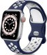 (image for) Midnight Blue & White Apple Silicone Sport Bands 42mm 44mm 45mm 49mm Breathable Replacement Strap Small