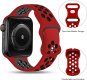 (image for) Red & Black Apple Silicone Sport Bands 38mm 40mm 41mm Breathable Replacement Strap