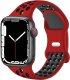 (image for) Red & Black Apple Silicone Sport Bands 38mm 40mm 41mm Breathable Replacement Strap Small