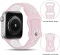 (image for) Pink & White Apple Silicone Sport Bands 42mm 44mm 45mm 49mm Breathable Replacement Strap Small