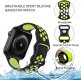 (image for) Black & Yellow Apple Silicone Sport Bands 38mm 40mm 41mm Breathable Replacement Strap Small