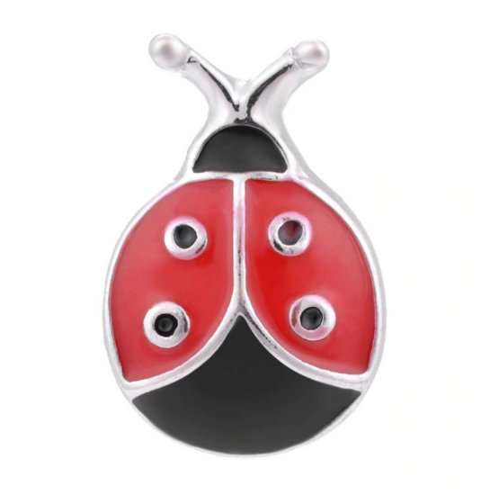 (image for) Mini Snap Jewelry 18-20mm Enamel Ladybug - Click Image to Close