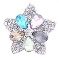 (image for) Snap Jewelry Large CZ - Five Pointed Star Multi-color