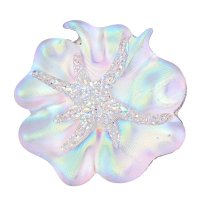 (image for) Snap Jewelry Iridescent Resin - Hibiscus Flower AB