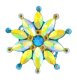 (image for) Snap Jewelry Resin Rhinestone Flower - AB Blue