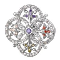 (image for) Snap Jewelry Large CZ - Pave Multi Color Eternal Circles