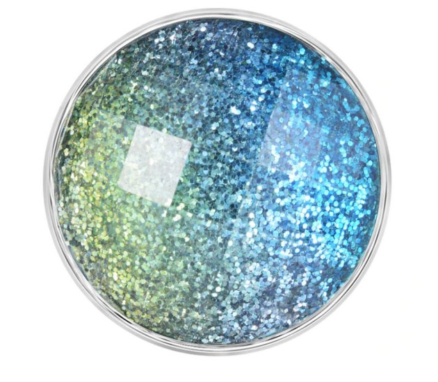 (image for) Snap Jewelry 18-20mm Glitter Shades of Blue & Green - Click Image to Close