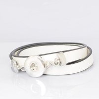 (image for) Snap Jewelry Bracelet Leather Wrap - White