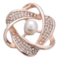 (image for) Snap Jewelry Pearl & Rhinestone Orbit Gold Plated