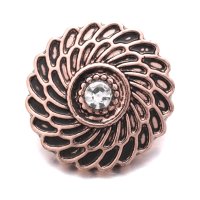 (image for) Snap Jewelry Rhinestone Rose Gold Spiral Pattern