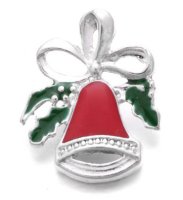 (image for) Snap Jewelry Enamel - Christmas Bells & Holly