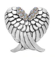 (image for) Snap Jewelry Rhinestone Angel Wings AB