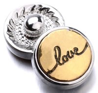 (image for) Mini 12mm Snap Jewelry Gold Love Script